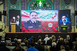مراسم بزرگداشت سرلشکر شهید عزیز نصیرزاده وزیر دفاع در شهر ری