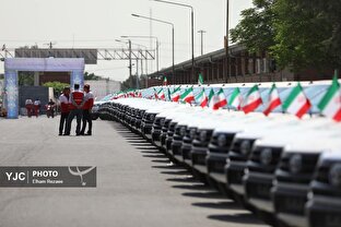رونمایی از ناوگان خودرویی و موتوری جمعیت هلال احمر