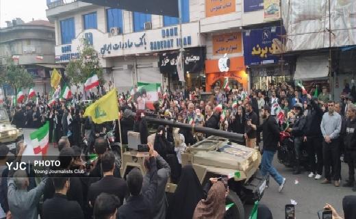 رژه اقتدار بانوان  جان فدا گیلانی  در رشت + عکس و فیلم