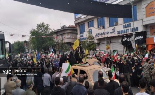 رژه اقتدار بانوان  جان فدا گیلانی  در رشت + عکس و فیلم