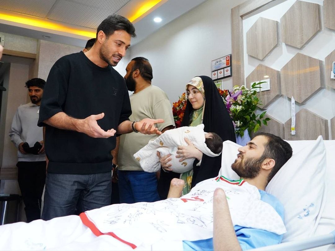 دیدار تیم ملی فوتبال ایران با جانباز پای لانچر جنگ رمضان