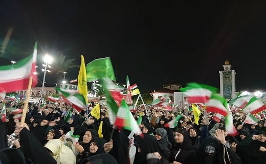 رنگ و بوی امام رضایی پنجاه و هشتمین اجتماع مردم رشت + فیلم