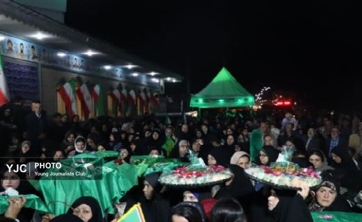 آیین استقبال از خدام رضوی در ضیابر+ تصاویر