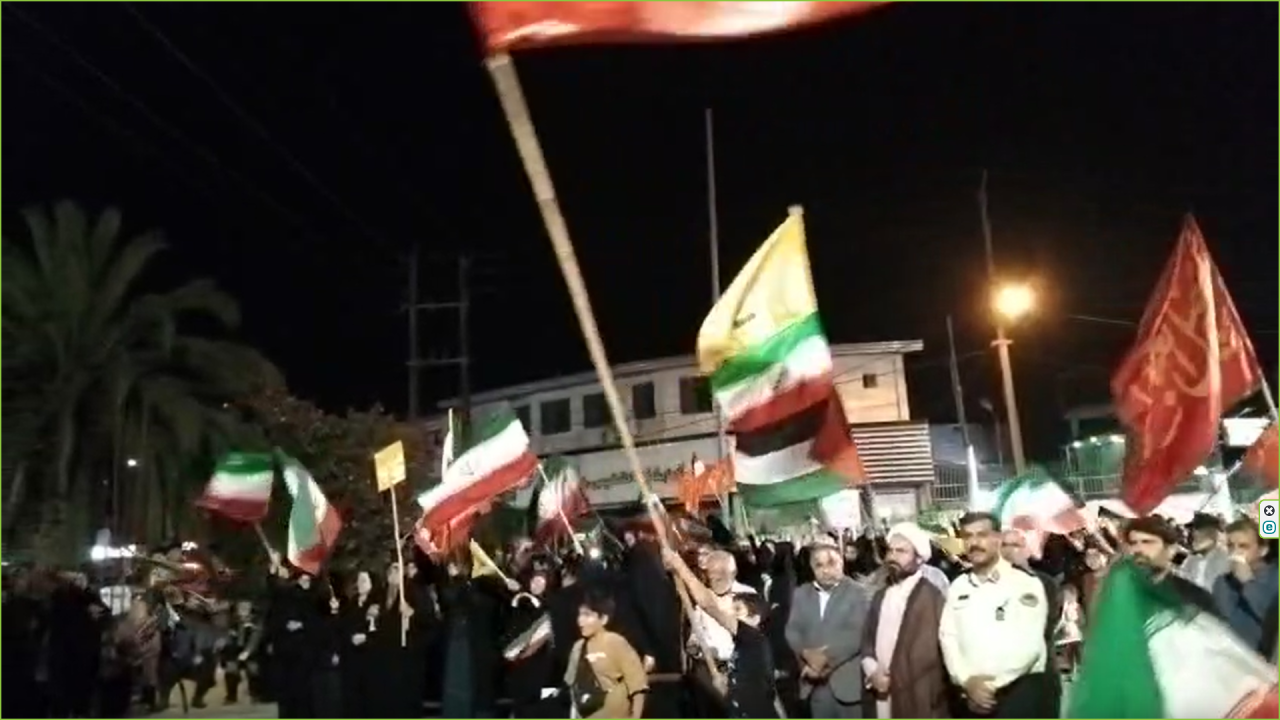 شور و حال وطن دوستی مردم انقلابی ماهدشت در میدان مقاومت + عکس