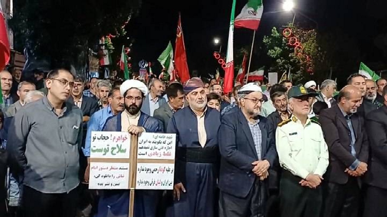 صد‌وسومین شب تجمعات مردمی شهرستان سلماس+تصاویر