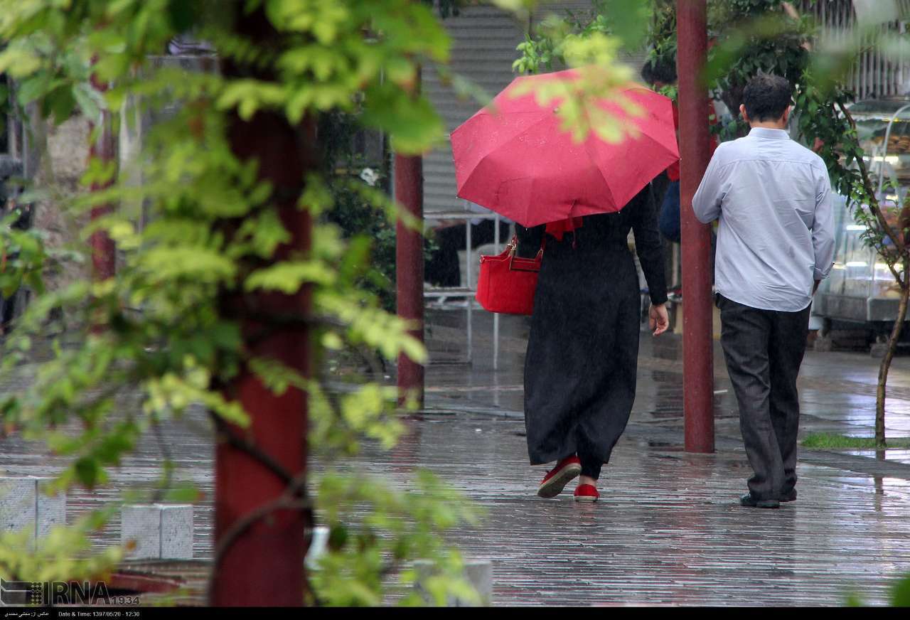 رگبار باران در برخی از نوار شمالی کشور
