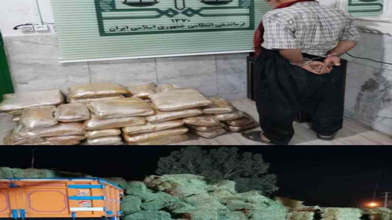 زیر سبزی یونجه، سیاهی تریاک کشف شد