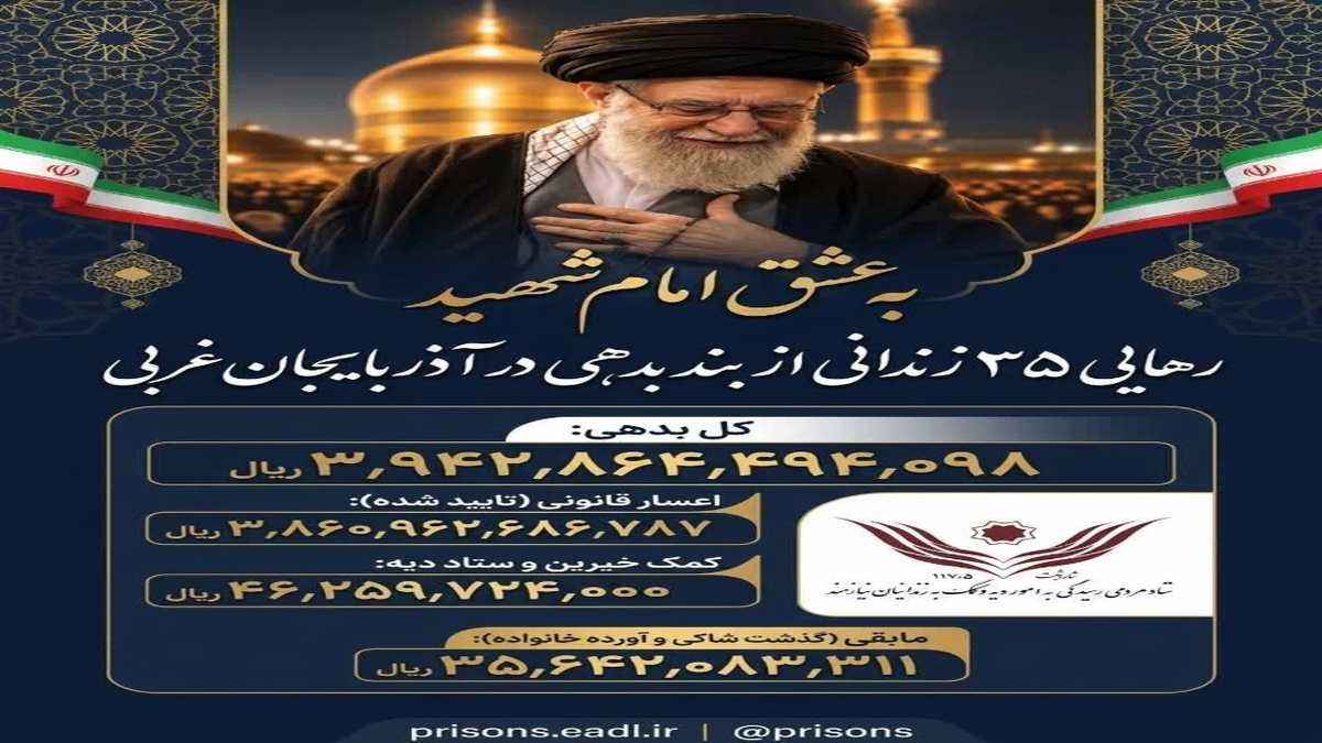 باشگاه خبرنگاران -گره‌گشایی از زندگی ۳۵ زندانی در آذربایجان‌غربی در قالب پویش به عشق امام شهید
