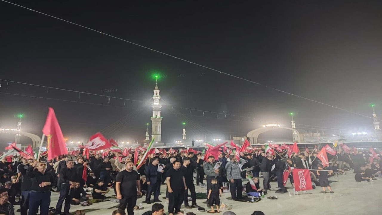 حال و هوای مسجد مقدس جمکران در شهر وداع با آقای شهید ایران + فیلم و عکس