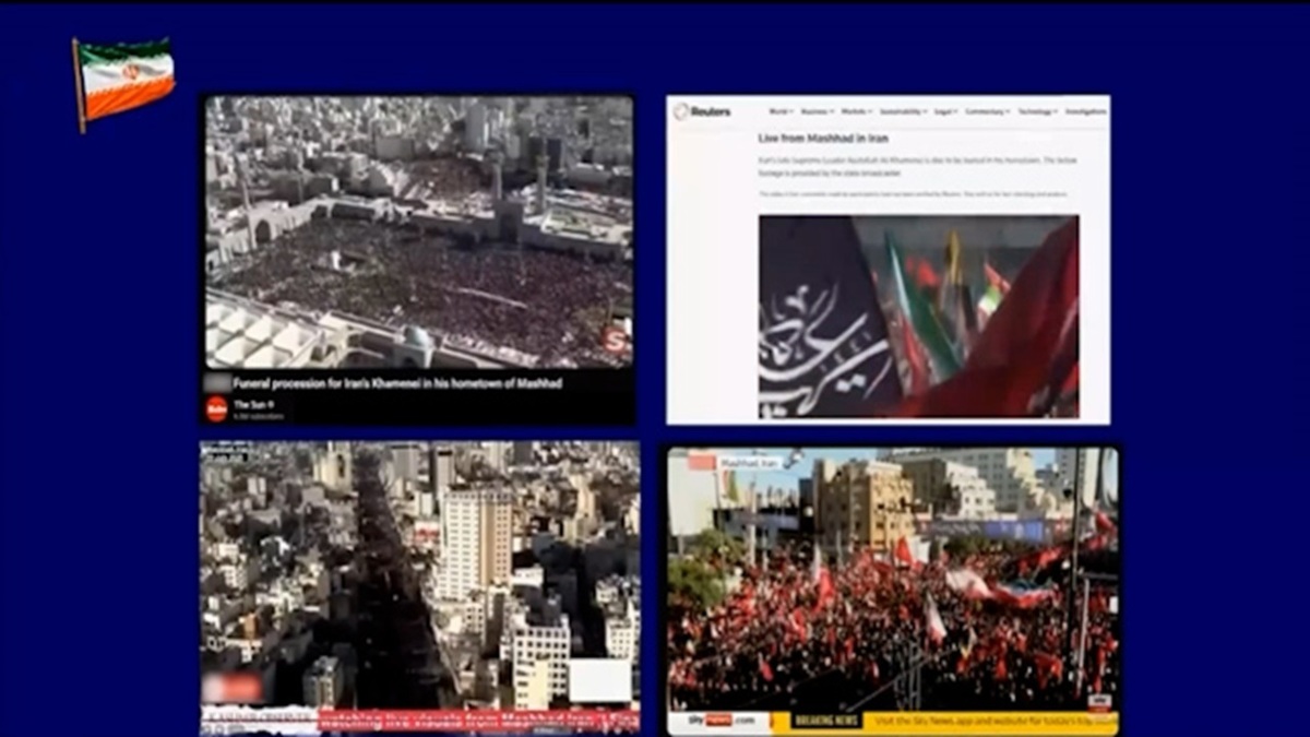 واکنش رسانه‌ها به تشییع پیکر مطهر رهبر شهید امت در مشهد + فیلم