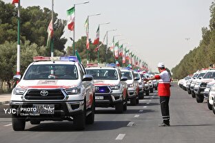 اعزام کاروان‌های امدادی جمعیت هلال‌احمر به مراسم اربعین حسینی