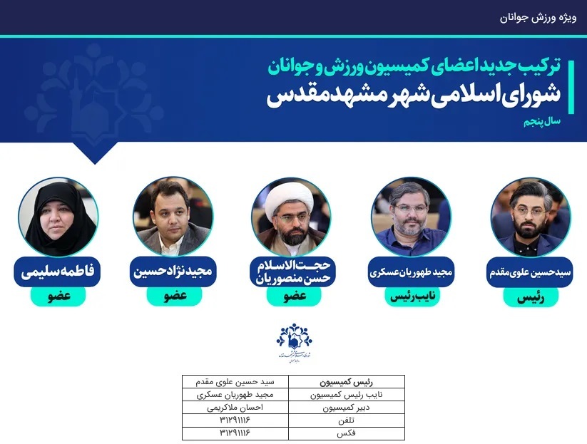 اعضای کمیسیون ورزش و جوانان
