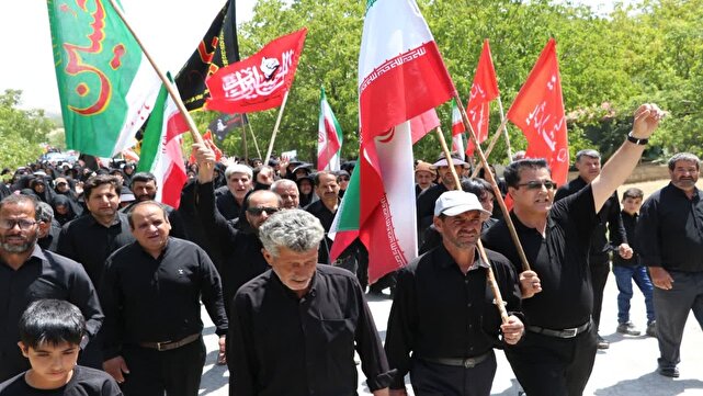 برگزاری مراسم پیاده روی اربعین حسینی در شهر عسگران + عکس و فیلم