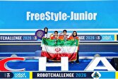 افتخارآفرینی دانش‌آموزان ایرانی در مسابقات جهانی رباتیک چین با شعار مظلومیت شهدای میناب