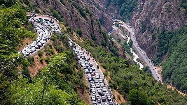 جاده چالوس در مسیر شمال به جنوب تا اطلاع ثانوی مسدود شد