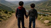 بازگشت دو کودک گمشده در حیران آستارا به آغوش خانواده