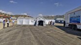استقرار و راه اندازی بیمارستان سیار ۵۰ تختخوابی در مرز باشماق مریوان