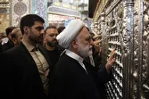 رئیس قوه قضاییه بارگاه مطهر کریمه اهل بیت (ع) را زیارت کرد/گفت‌وگوی بدون واسطه  با زائران