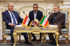 دیدار رئیس جمهور عراق با رئیس مجلس شورای اسلامی