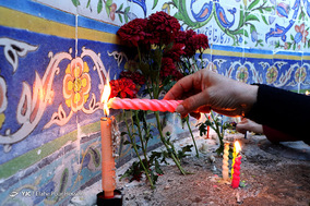 مراسم یادبود جانباختگان سیل شیراز در دروازه قرآن