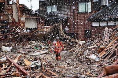 زلزله ویرانگر در شهر سوزو ، ژاپن